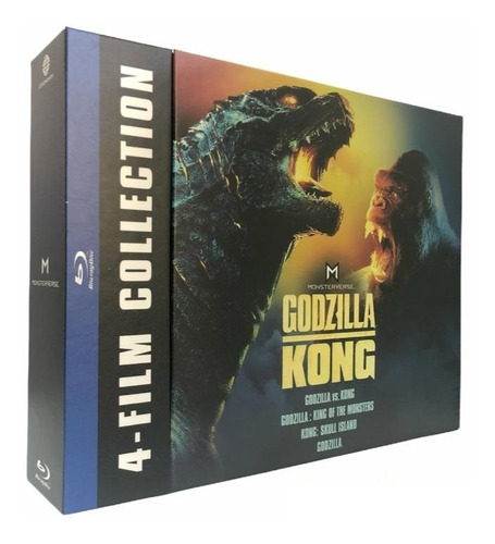 Coleccion Godzilla Kong Monsterverse 4 Peliculas Blu-ray