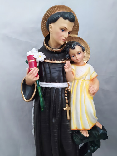 Imagem De Santo Antonio 70 Cm Estatua Escultura Cor Pintura A Mão