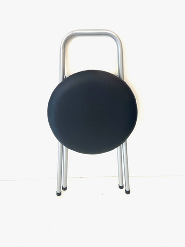 Imagen 3 de 8 de Banquito Banqueta Plegable Caño Tapizado Camping Cocina