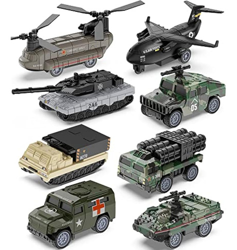 Army Truck Toys Cars, Geyiie Die-cast Small Military Truck F