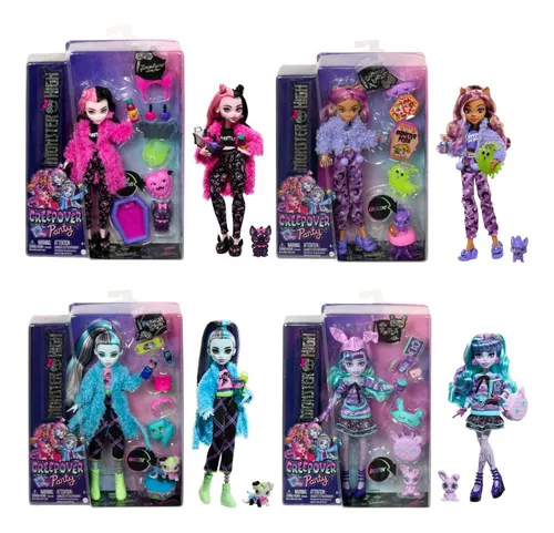 Boneca Monster High Creepover Party Frankie Stein - HKY68 Mattel -  Arco-Íris Toys