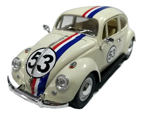 Vw Sedan Herbie Custom 1967 Esc:1/24 Kinsmart Coleccion Beig