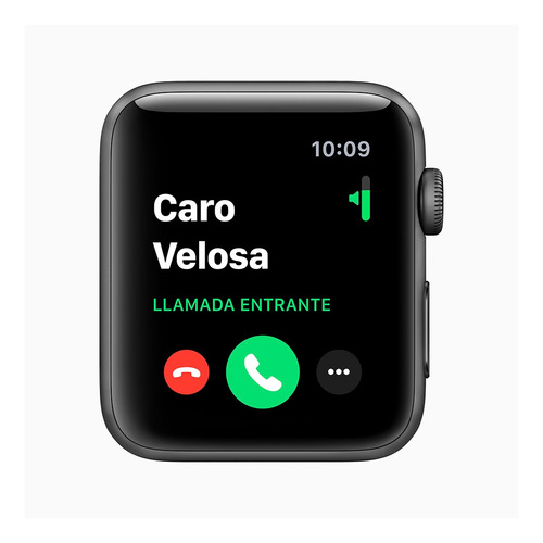 Imagen 3 de 6 de Apple Watch Series 3 (GPS) - Caja de aluminio gris espacial de 42 mm - Correa deportiva negro