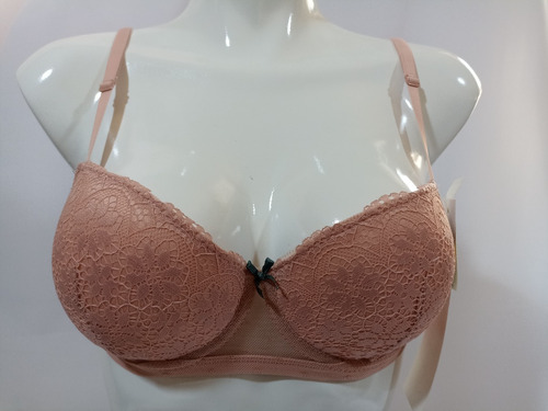 Brasier Rosa Encaje Copa Preformada Carnival