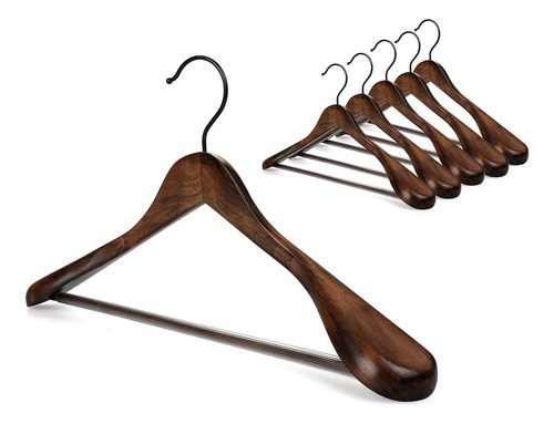 Topia Hanger Juego De 6 Hermosas Perchas De Madera Para Abri