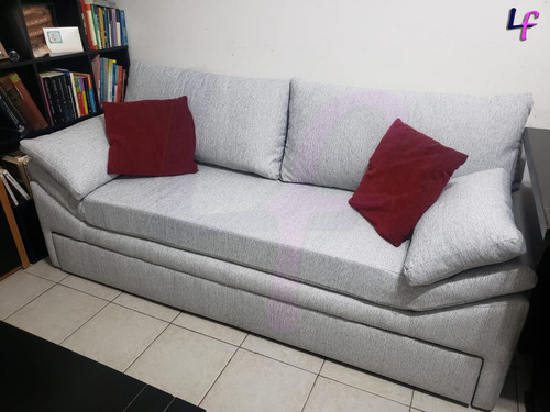 Divan Cama + Colchon Sofa Sillon 3 Cuerpos Linea Premium