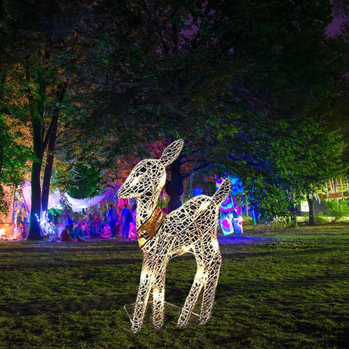 2024 Renos De Navidad Luz Luces De Jardín De Navidad Elk