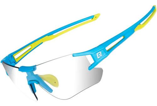 Lentes Rockbros Para Ciclismo Y Running Fotocromatico Azul