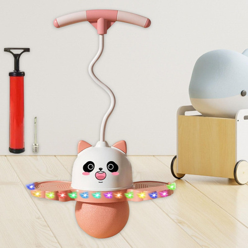 # Bola De Pogo Em Forma De Panda Com Alça Pogo Stick Rosa
