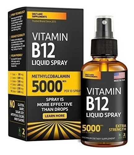 Vitamina B12 Sublingual 5000 Mcg Estado Animo Energia 60 Ml