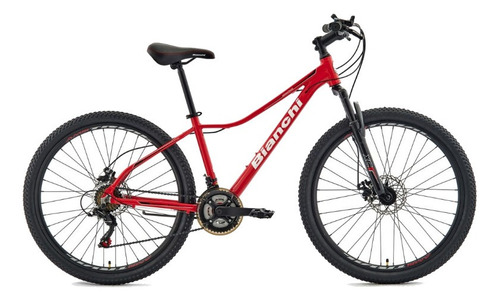 Bicicleta urbana femenina Bianchi Advantage SX R27.5 Único 21v frenos de disco mecánico cambio Shimano TZ-50 color rojo