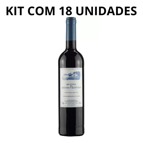 Vinho Portugues Quinta De Bons Ventos 750ml Tinto Cx Com 18