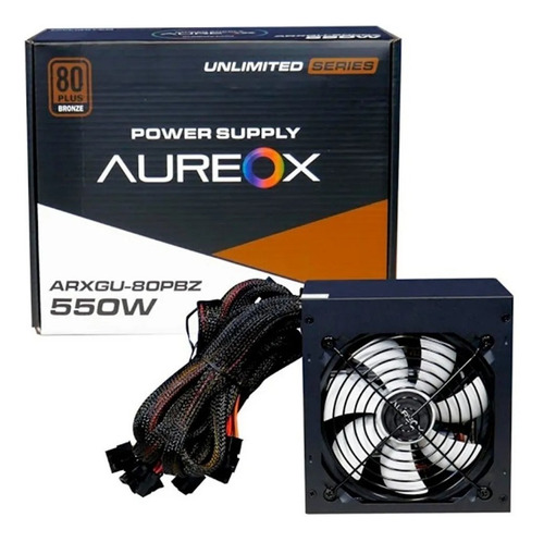 Fuente de alimentación para PC Aureox Unlimited Series ARXGU-80PBZ-550W 550W negra 230V