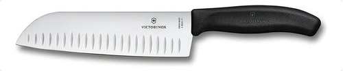 Cuchillo Santoku Swiss Classic, En Caja. 17 Cm. Victorinox Color Negro
