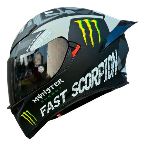 Casco Moto Axor Ex Bihr Fast Scorpion Polarizado Doble Visor