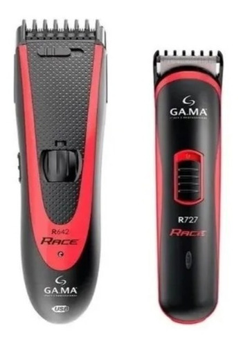 Maquina Cortar Pelo + Trimmer Gama Race R647 Inalambrica    Color Rojo