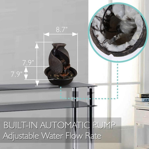 Serenelife 4-tier Computadora Eléctrico Fuente De Agua De