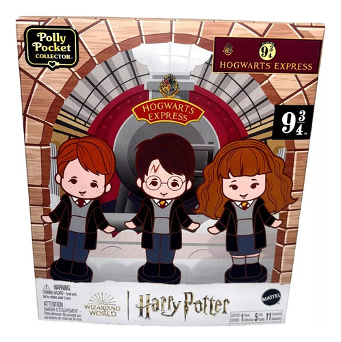 Edição Especial De Colecionador - Conjunto Polly Pocket Collector Com Acessórios E Micro Bonecos - Boneca Hermione Professora Mcgonagall E Boneco Harry Potter Ron Dumbledore - Mattel Brinquedos