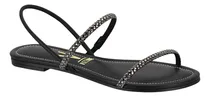 Comprar Sandália Feminina Rasteira Chinelo Flat Strass Brilho Casual