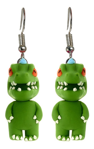 Aretes De Dinosaurio Verde