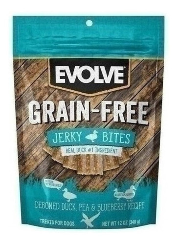 Snack Para Perro Evolve Grain Free Jerky Pato 340 Gr