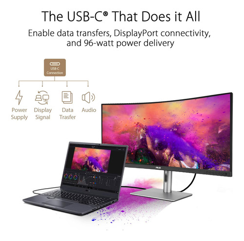 Asus Proart Display Pa34vcnv 34.1 Led Ips Uwqhd Usb-c Curva