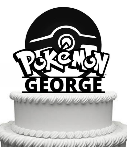 Cake Topper Adorno Torta - Pokemon Nombre Personalizado