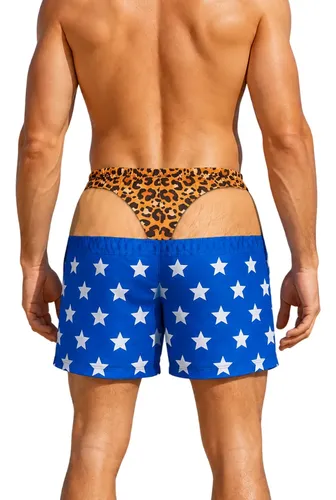 Short Cueca Falsa Masculino Bermuda Caindo Engraçada Praia - R$ 59,9