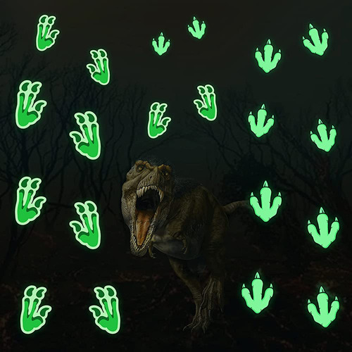 Mesu Glow In The Dark Dinosaur Paw Stickers Luminous Dinosau
