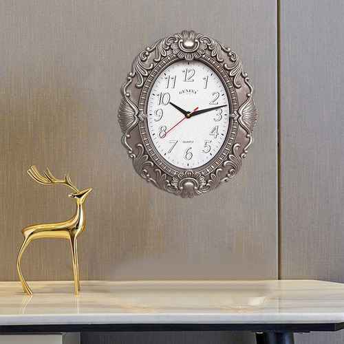 Reloj De Pared Silencioso Simple Silencioso Astilla Blanca