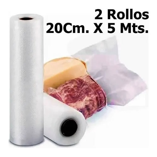2 Rollos Sellado Vacio 20cm X 5 Mts. Para Oster - Foodsaver