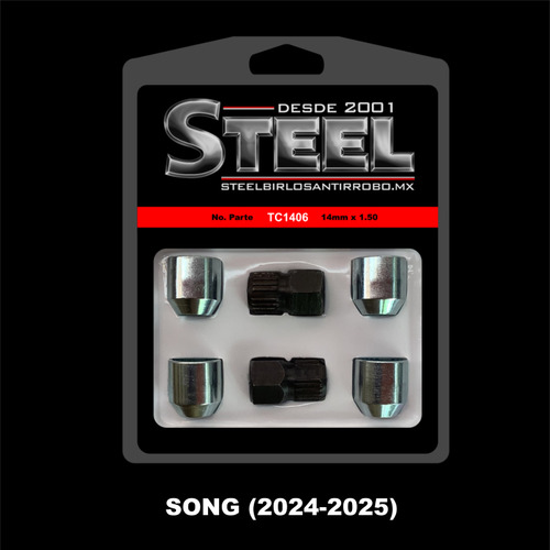 Tuercas Seguridad Antirrobo Steel Byd Song 2025