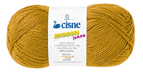 Lana Cisne Rendidora Jumbo X 5 Ovillos - 500gr Por Color Color Mostaza 12531