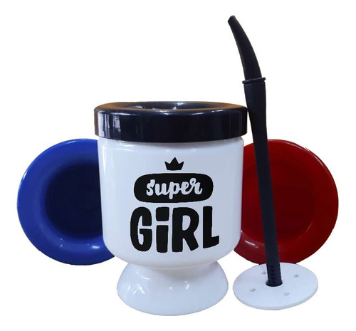 Mate Plastico Super Girl Corona Super Chica M1