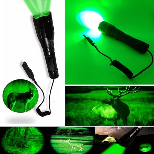 Lanterna Luz Verde Tática Led Cree P/ Sobrevivência Xm30985