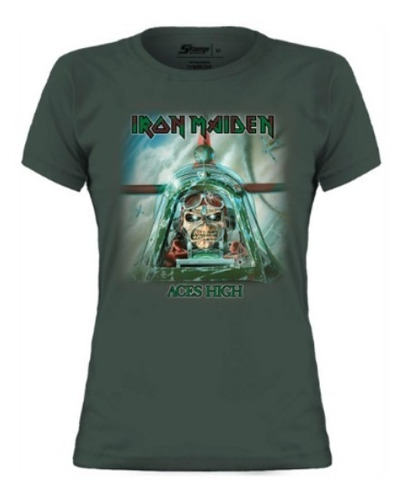 Imagem 1 de 1 de Baby Look Iron Maiden Aces High