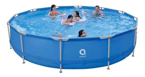 Piscina Estructural Redonda Avenli 4.5 M X90 Cm 14m3 Color Azul