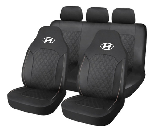 Funda Cubre Asiento Integrado Eco Cuero Up Logo Hyundai 