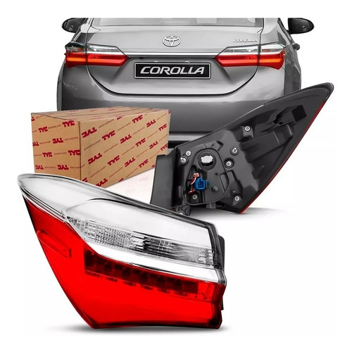 Lanterna Traseira Corolla 2018 2019 Bicolor Canto C/ Led Tyc