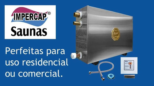 Sauna Inox Impercap À Vapor 9kw Com Comando Digital
