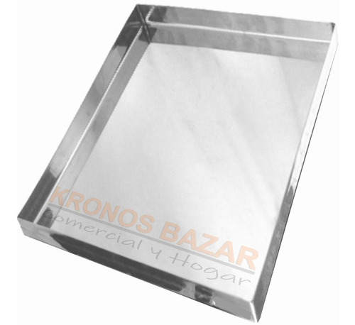 Asadera Acero Inox 40x30x2 Bandeja Placa Para Masas Facturas Apta Hornos Envios A Todo El País - Kronos