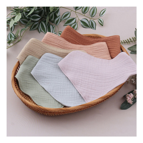 (1 #mold) Algodón Para Bufanda Triangular, Color Liso, Botón