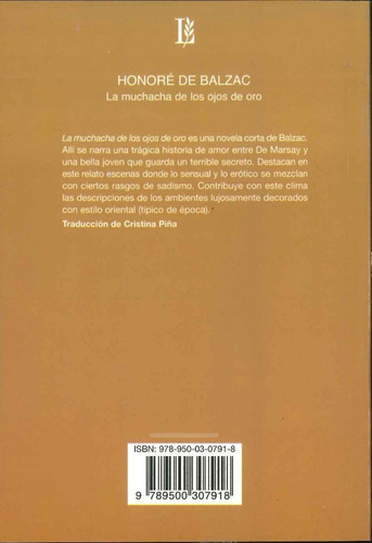 Imagen 2 de 4 de La Muchacha De Los Ojos De Oro - Losada Por Aique