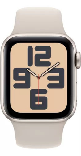 Apple Watch SE GPS + Cellular (2da gen) • Caixa estelar de alumínio – 40 mm • Pulseira esportiva estelar – M/G