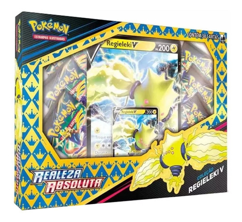 Box Pokémon Regieleki V Realeza Absoluta Cartas Copag Jogo