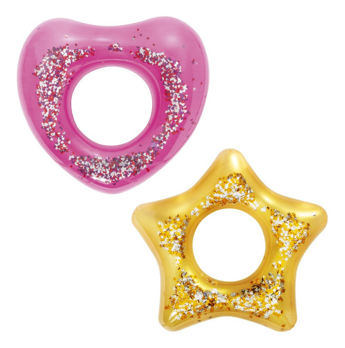 Imagen 6 de 8 de Salvavidas - Glitter Amarillo / Rosa Bestway 36141
