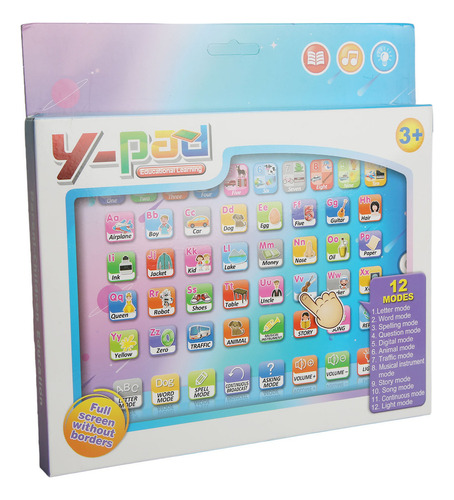 Tableta De Aprendizaje Para Niños Con Voz Táctil Completa Pa