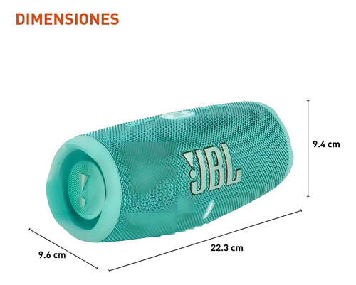 Bocina Jbl Charge 5 Teal Jblcharge5 3.6v Portátil Teal