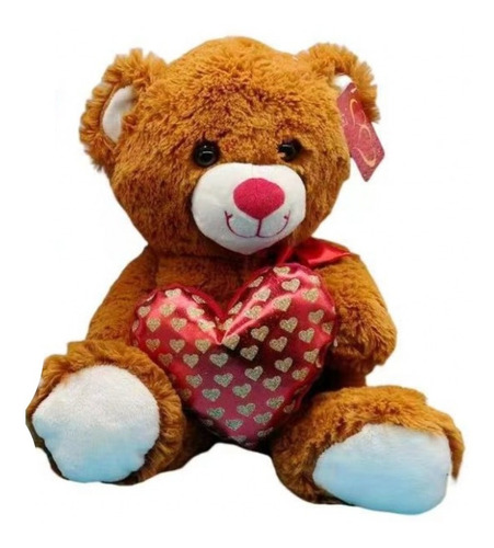 Peluche Oso Corazon Marron 38cm San Valentin Enamorados 1