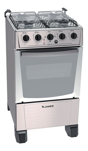 Cocina Combinada James C-205 B Inox - Laser Tv